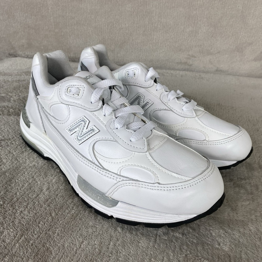 New Balance 992 Made in USA Mens 8 Women 9.5 White Silver Leather M992WL NEW